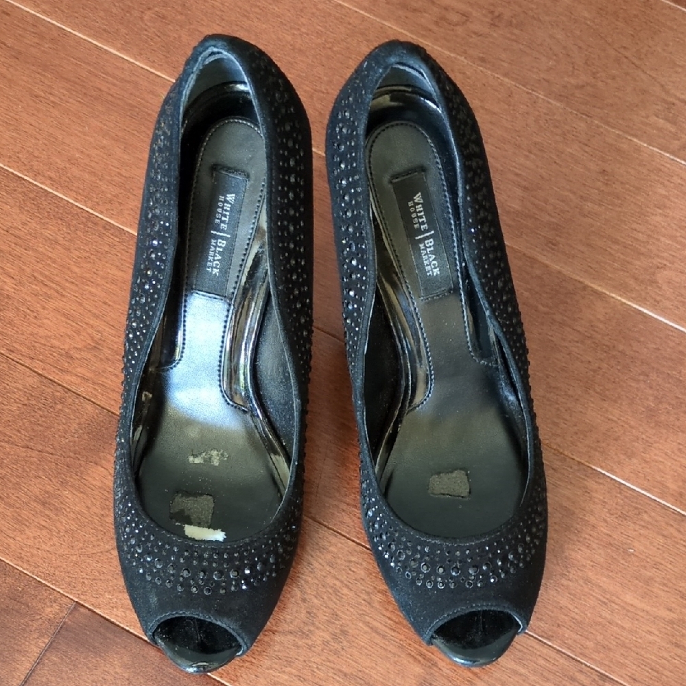 White House Black Market Studded Black Heels
